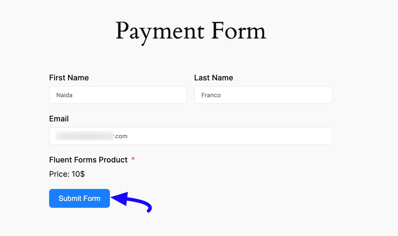 Submit Fluent Forms
