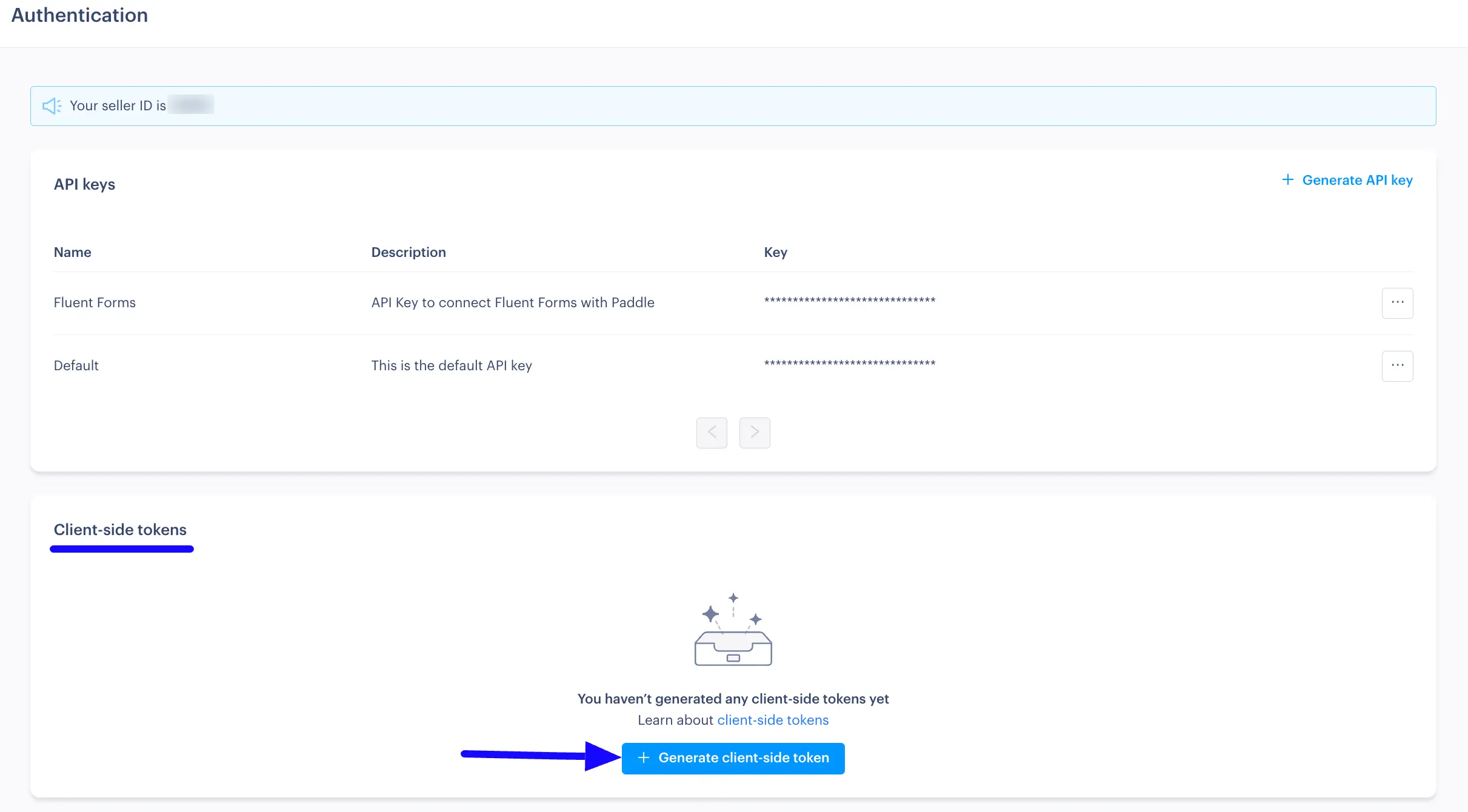 Generate Client Side Token