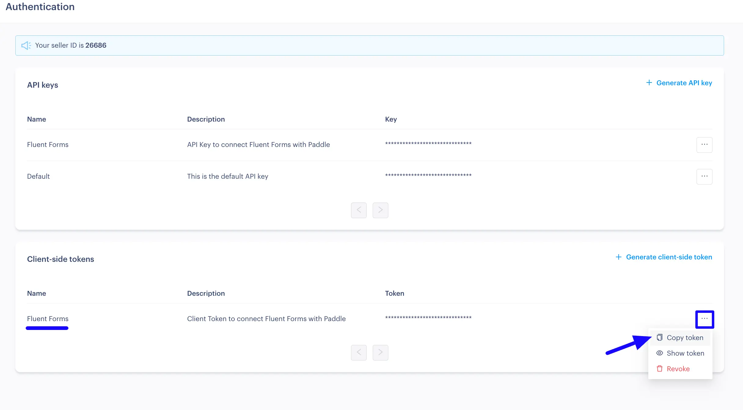 Copy Token Fluent Forms