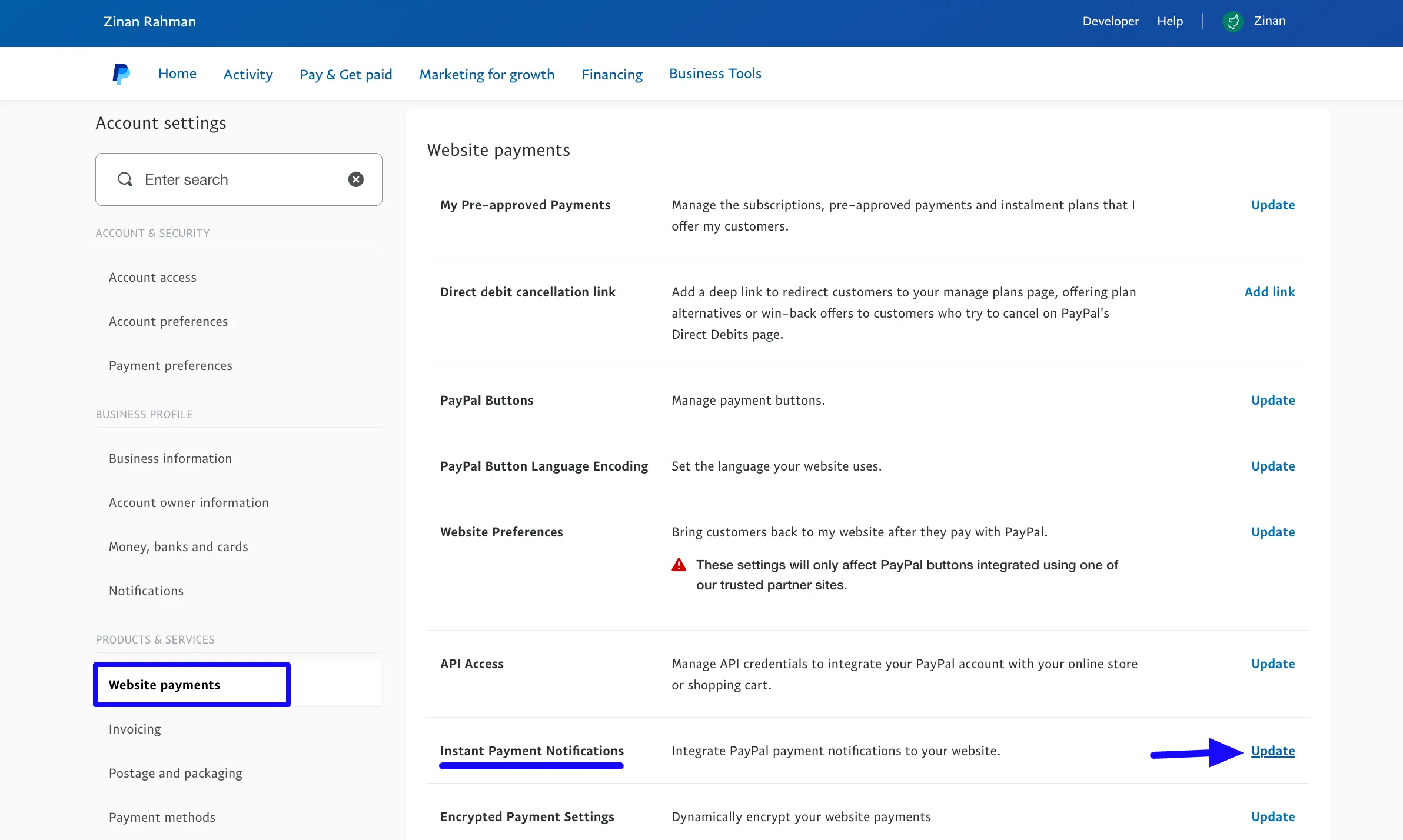 Website Payments Fluent Forms