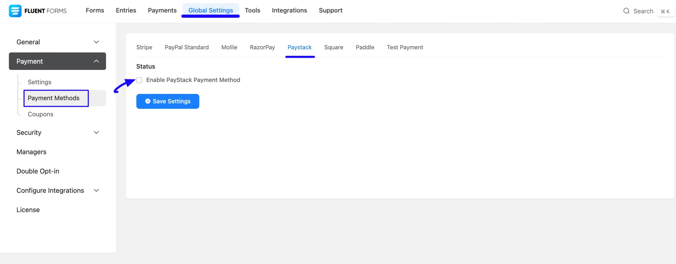 Enable Paystack Module Integrate Paystack
