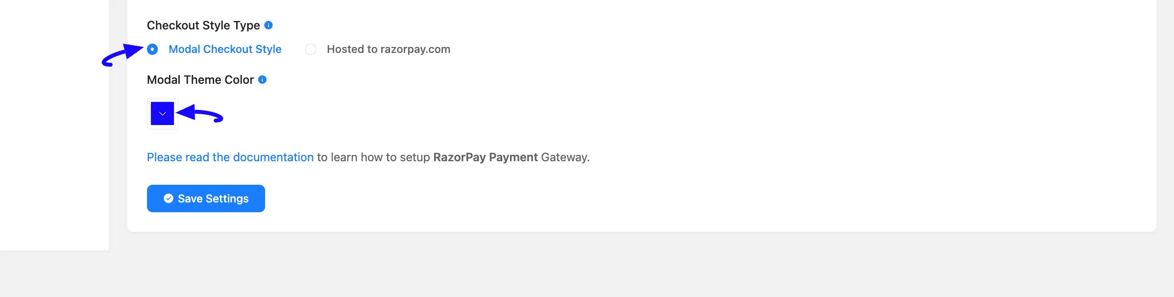 Modal Checkout Style