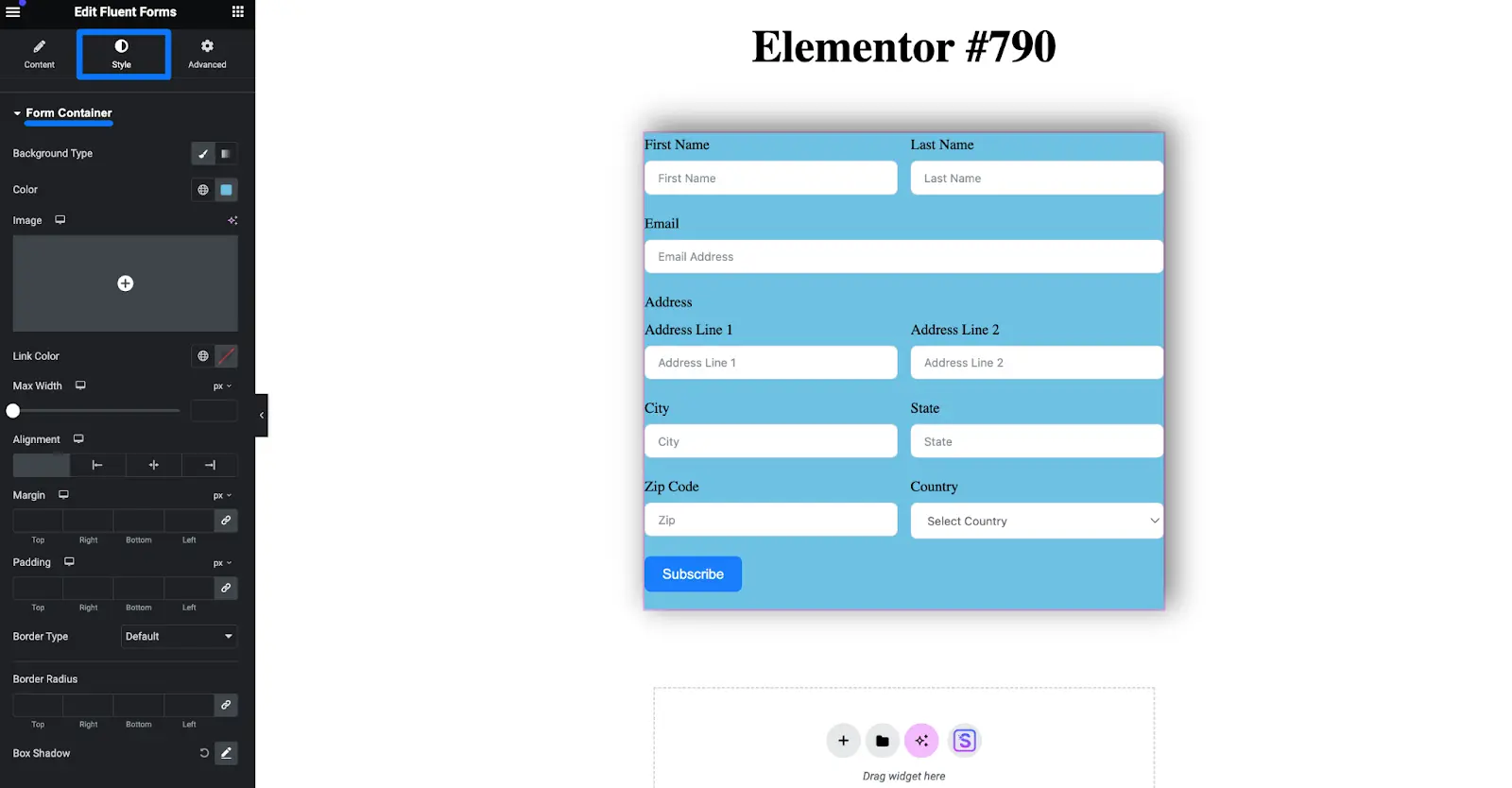 embed your forms using Elementor Widget step