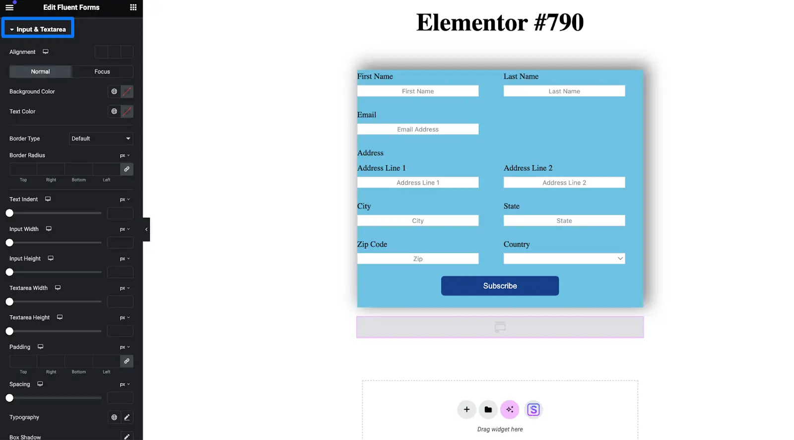 embed your forms using Elementor Widget step