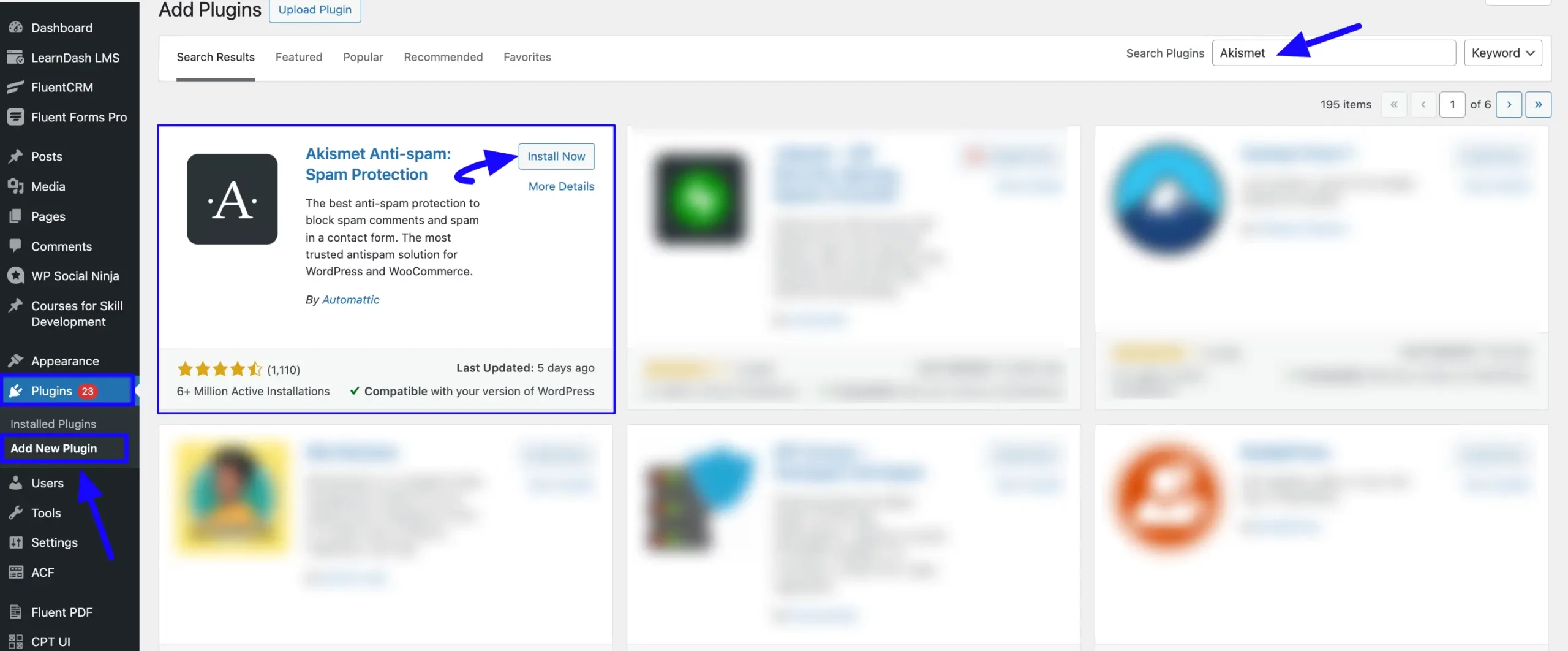 Install Akismat Fluent Forms