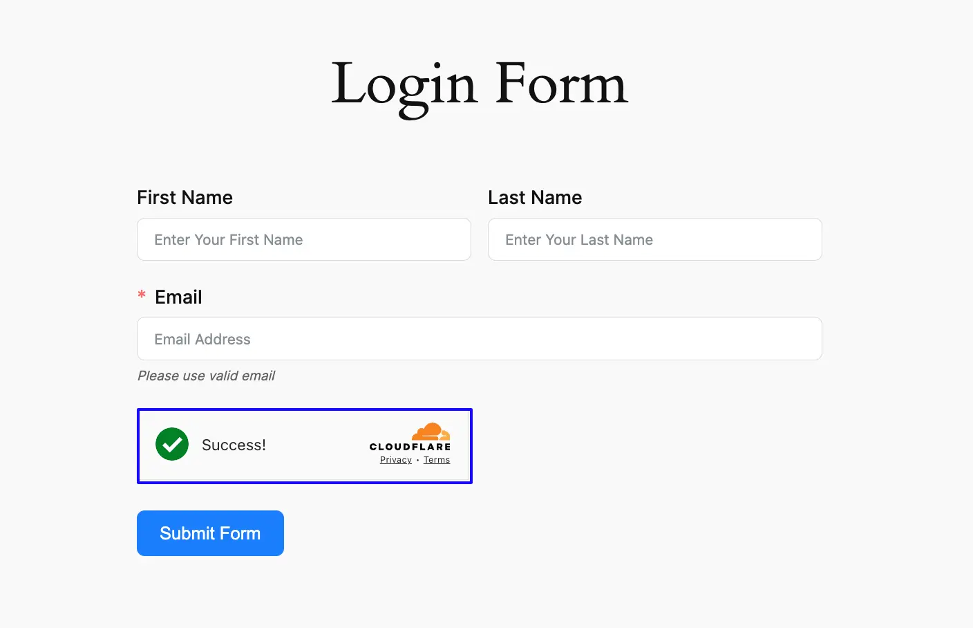 Preview Added Turnstile Field Integrate Cloudflare Turnstile