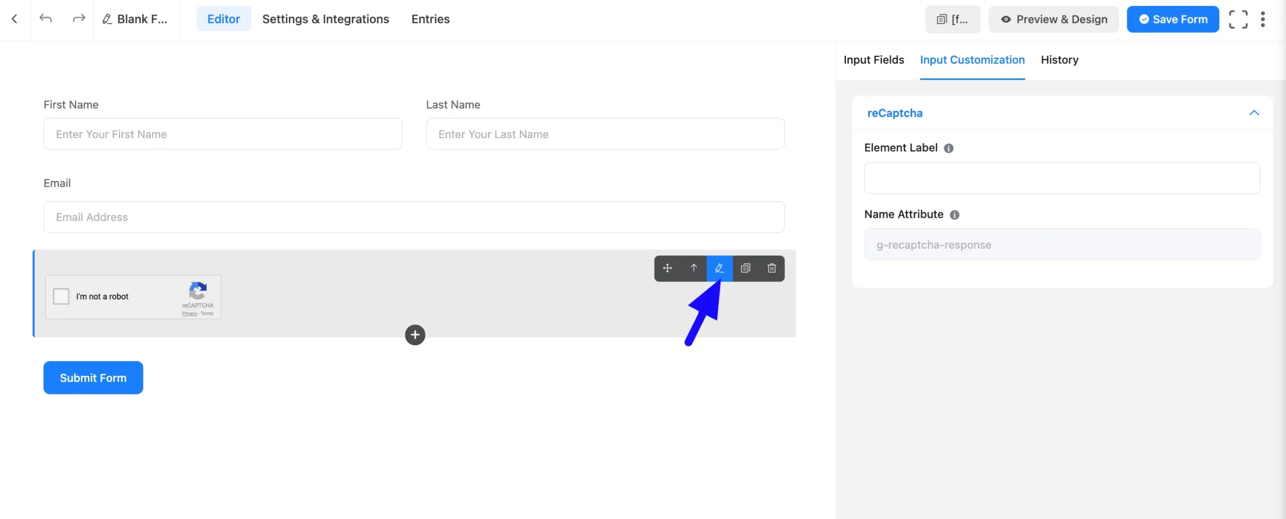 Input Customize